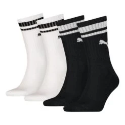 Puma Puma Unisex Heritage Stripe 4 Pack Crew Socks