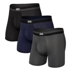 Saxx Saxx Underwear Sport Mesh 3 Pack Men's Fly Boxer Briefs